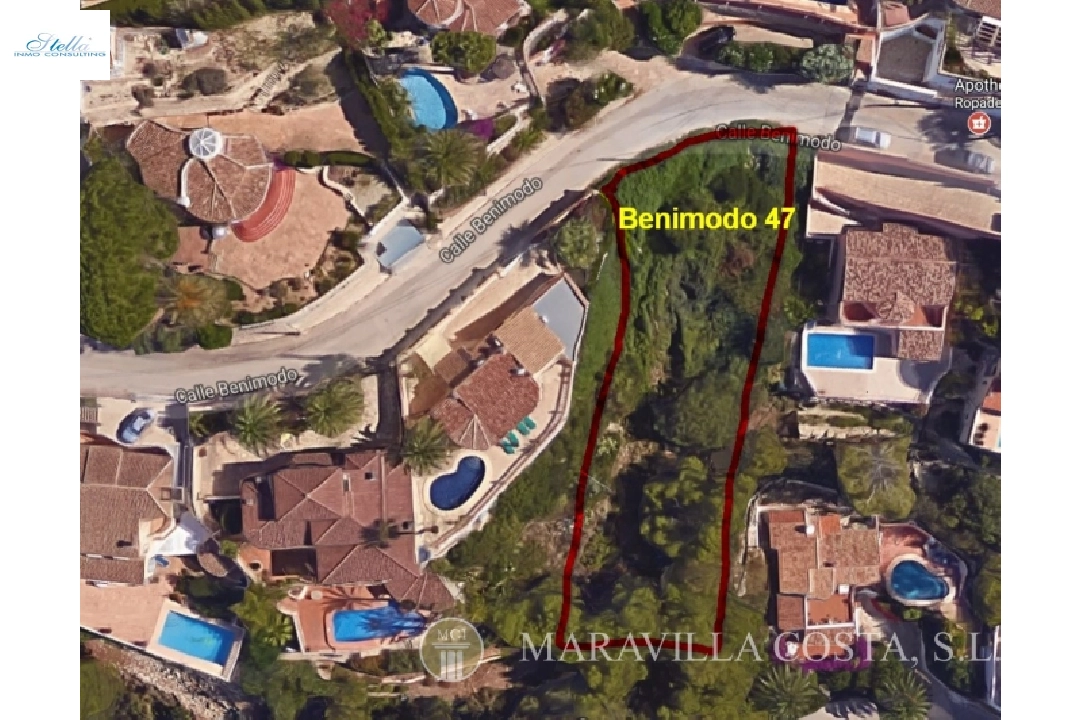 участок под строительство жилья in Moraira(Benimeit) на продажу, поверхности суши 800 м², ref.: MV-2356-4