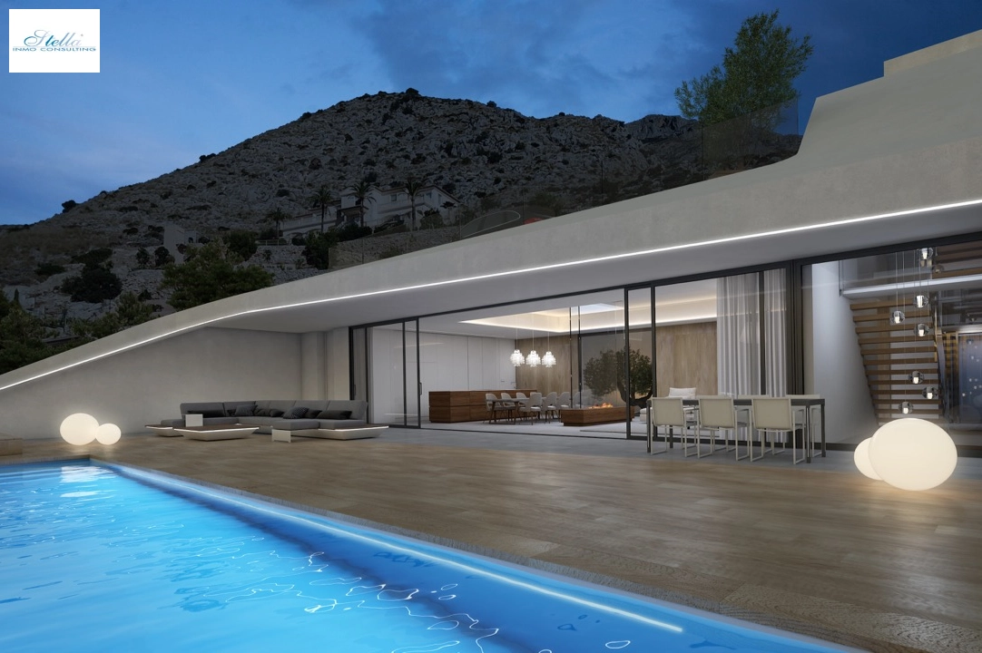 вилла in Altea(Paradiso) на продажу, жилая площадь 330 м², год постройки 2018, aircondition, поверхности суши 1000 м², 4 спальни, 4 ванная, pool, ref.: CA-H-1070-AMB-1