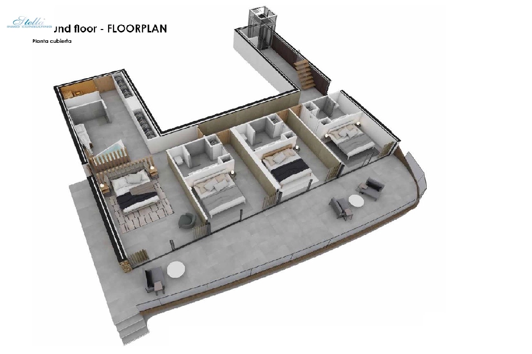 вилла in Altea(Paradiso) на продажу, жилая площадь 330 м², год постройки 2018, aircondition, поверхности суши 1000 м², 4 спальни, 4 ванная, pool, ref.: CA-H-1070-AMB-14