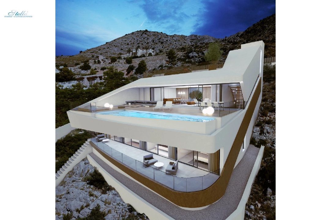 вилла in Altea(Paradiso) на продажу, жилая площадь 330 м², год постройки 2018, aircondition, поверхности суши 1000 м², 4 спальни, 4 ванная, pool, ref.: CA-H-1070-AMB-16