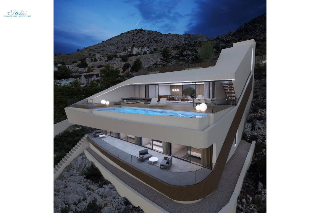 вилла in Altea(Paradiso) на продажу, жилая площадь 330 м², год постройки 2018, aircondition, поверхности суши 1000 м², 4 спальни, 4 ванная, pool, ref.: CA-H-1070-AMB-2