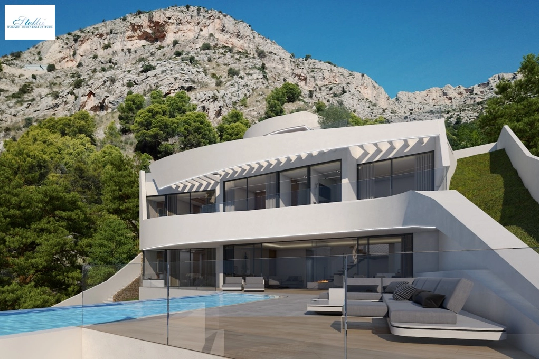 вилла in Altea на продажу, жилая площадь 400 м², год постройки 2018, aircondition, поверхности суши 1000 м², 4 спальни, 4 ванная, pool, ref.: CA-H-1071-AMB-3