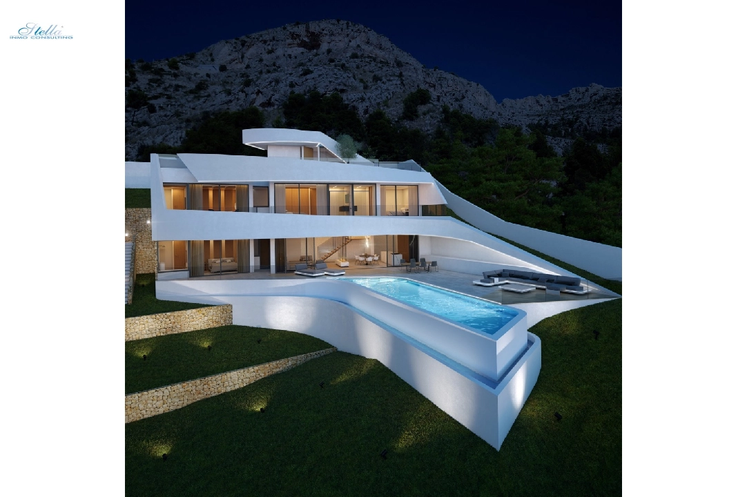 вилла in Altea на продажу, жилая площадь 400 м², год постройки 2018, aircondition, поверхности суши 1000 м², 4 спальни, 4 ванная, pool, ref.: CA-H-1071-AMB-6