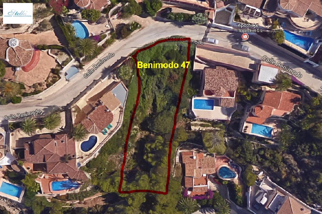 участок под строительство жилья in Moraira(Benimeit) на продажу, поверхности суши 800 м², ref.: BP-3101MOR-2