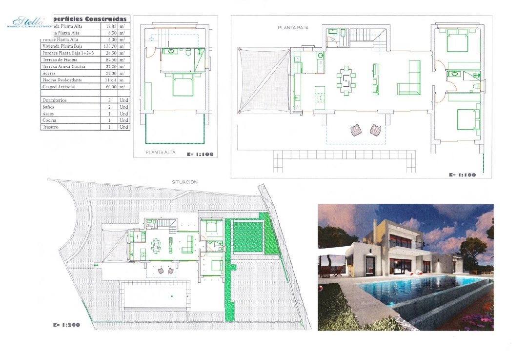 вилла in Benissa(Fustera) на продажу, жилая площадь 160 м², aircondition, поверхности суши 1000 м², 3 спальни, 2 ванная, pool, ref.: BP-3092BEN-7