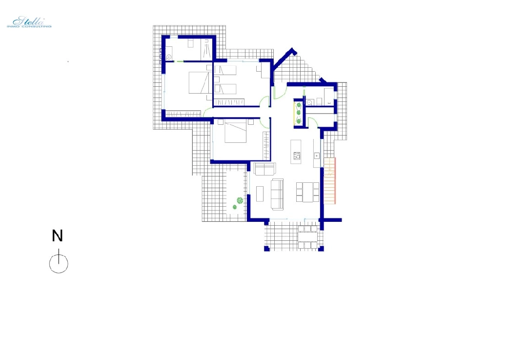 вилла in Calpe(Magraner) на продажу, жилая площадь 164 м², aircondition, поверхности суши 1001 м², 3 спальни, 2 ванная, ref.: BP-6247CAL-8