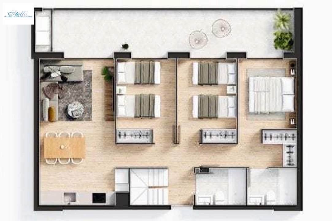 квартира in Javea на продажу, жилая площадь 93 м², год постройки 2021, + KLIMA, aircondition, 3 спальни, 2 ванная, pool, ref.: UH-UHM1898-D-24