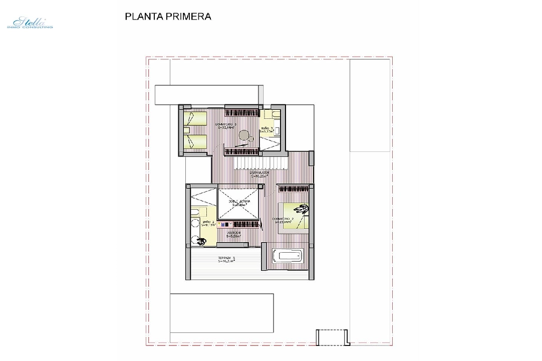 вилла in Dehesa de Campoamor на продажу, жилая площадь 307 м², состояние Совершенно Новый, поверхности суши 500 м², 4 спальни, 4 ванная, pool, ref.: HA-DCN-100-E15-10