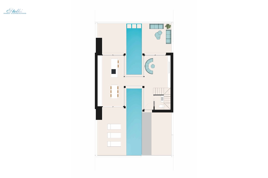 террасный дом in Formentera del Segura на продажу, жилая площадь 217 м², состояние Совершенно Новый, aircondition, поверхности суши 175 м², 3 спальни, 2 ванная, pool, ref.: HA-FRN-131-R01-11