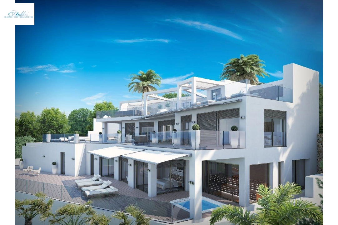 вилла in Moraira(Moraira) на продажу, жилая площадь 400 м², год постройки 2014, состояние Как новый, + Подпольное отопление, aircondition, поверхности суши 850 м², 4 спальни, 4 ванная, pool, ref.: AS-2522-10