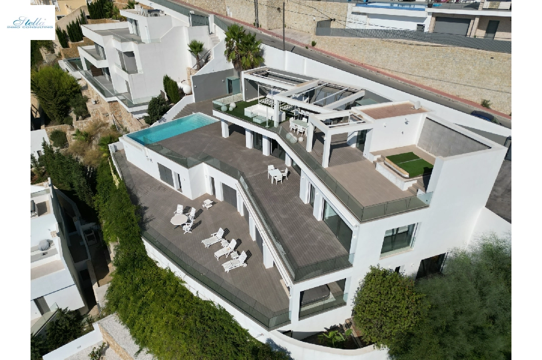 вилла in Moraira(Moraira) на продажу, жилая площадь 400 м², год постройки 2014, состояние Как новый, + Подпольное отопление, aircondition, поверхности суши 850 м², 4 спальни, 4 ванная, pool, ref.: AS-2522-9