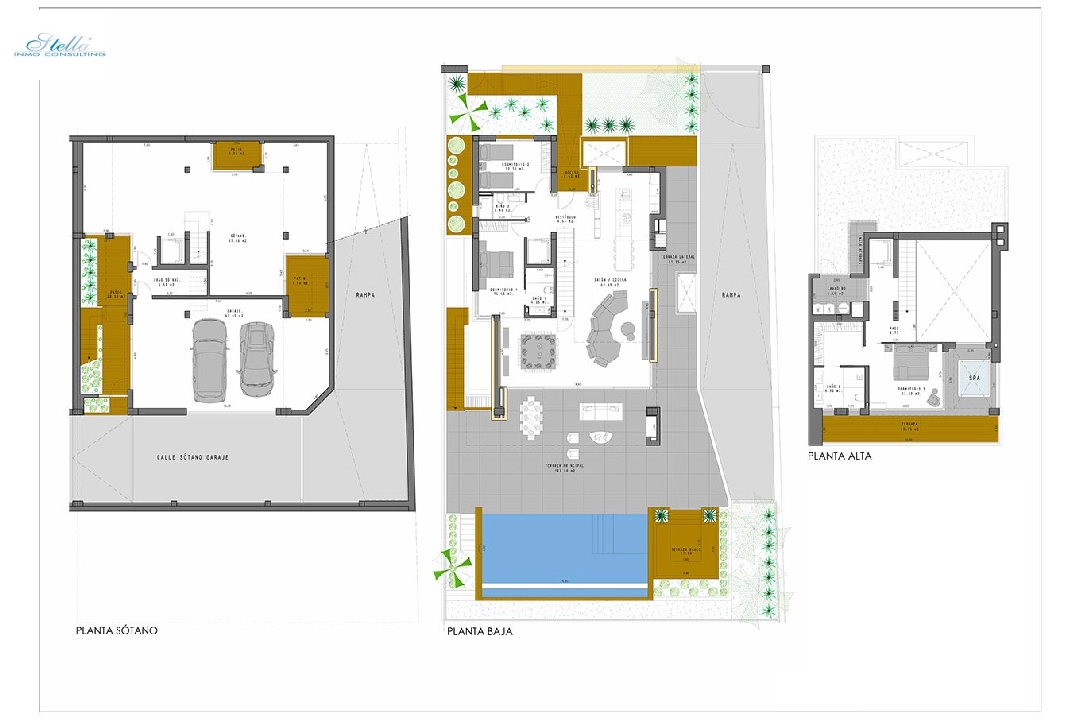 вилла in Algorfa на продажу, жилая площадь 399 м², состояние Совершенно Новый, + fussboden, aircondition, поверхности суши 469 м², 3 спальни, 3 ванная, pool, ref.: HA-ARN-111-E02-11