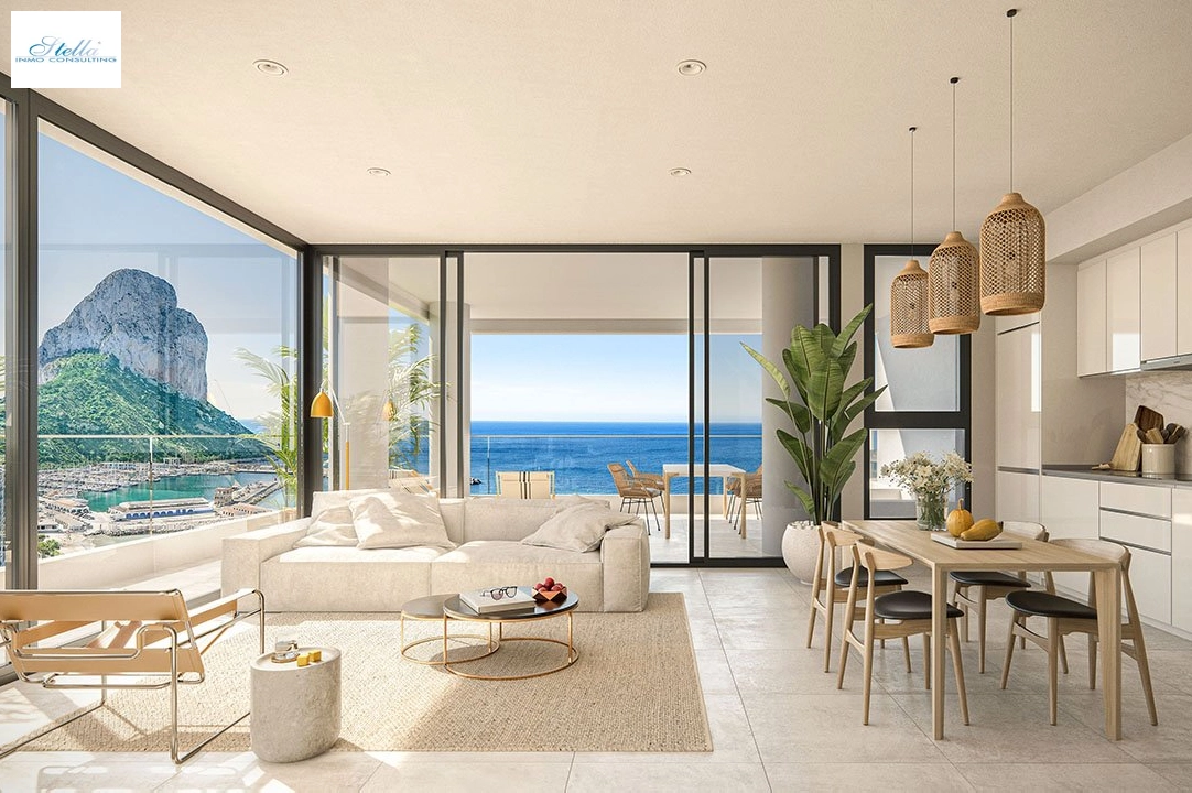 квартира на верхнем этаже in Calpe на продажу, жилая площадь 119 м², состояние Совершенно Новый, aircondition, 3 спальни, 2 ванная, pool, ref.: HA-CAN-130-A03-1