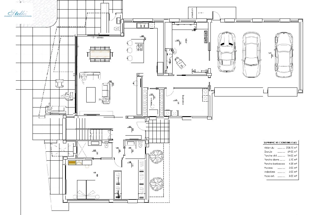 вилла in Calpe на продажу, жилая площадь 336 м², aircondition, поверхности суши 1783 м², 4 спальни, 4 ванная, pool, ref.: CA-H-1538-AMB-7