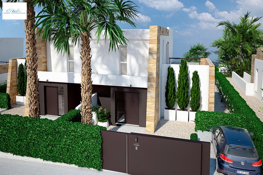 двухквартирный дом in Algorfa на продажу, жилая площадь 167 м², состояние Совершенно Новый, aircondition, поверхности суши 210 м², 3 спальни, 2 ванная, pool, ref.: HA-ARN-112-D01-2