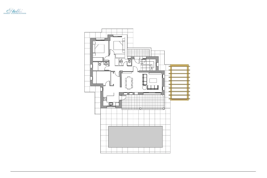 вилла in Calpe(Buenavista) на продажу, жилая площадь 154 м², aircondition, поверхности суши 822 м², 3 спальни, 2 ванная, pool, ref.: BP-6399CAL-7