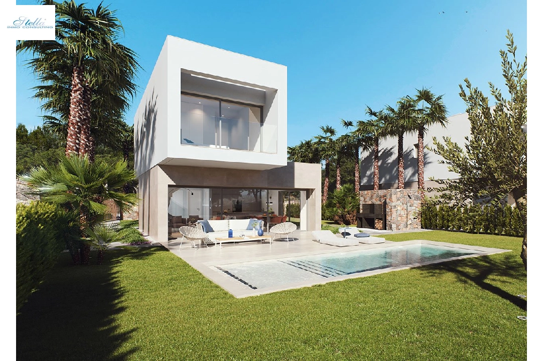 вилла in Orihuela Costa на продажу, жилая площадь 203 м², состояние Совершенно Новый, aircondition, поверхности суши 523 м², 3 спальни, 2 ванная, pool, ref.: HA-OCN-146-E01-2