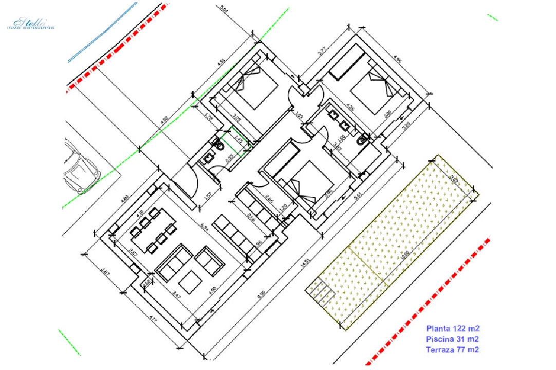 вилла in Pedreguer(Monte Solana) на продажу, жилая площадь 230 м², aircondition, поверхности суши 719 м², 3 спальни, 2 ванная, pool, ref.: BP-3578PED-4