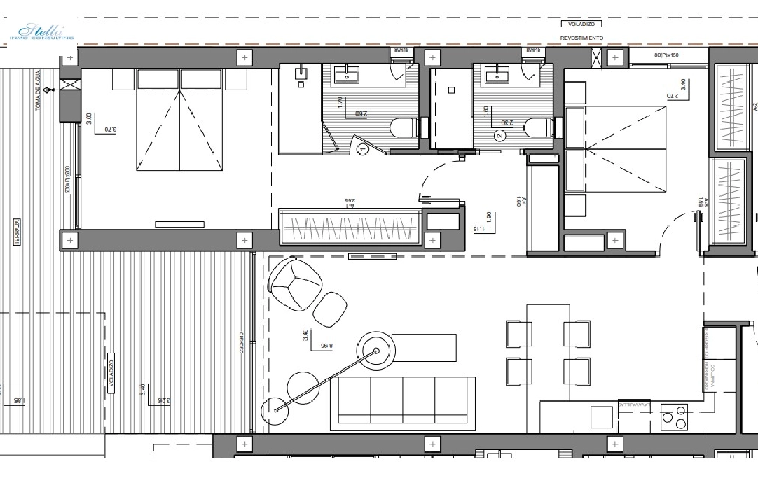 квартира in Benitachell(Cumbre del Sol) на продажу, жилая площадь 157 м², aircondition, поверхности суши 191 м², 3 спальни, 2 ванная, pool, ref.: BP-4225BELL-8