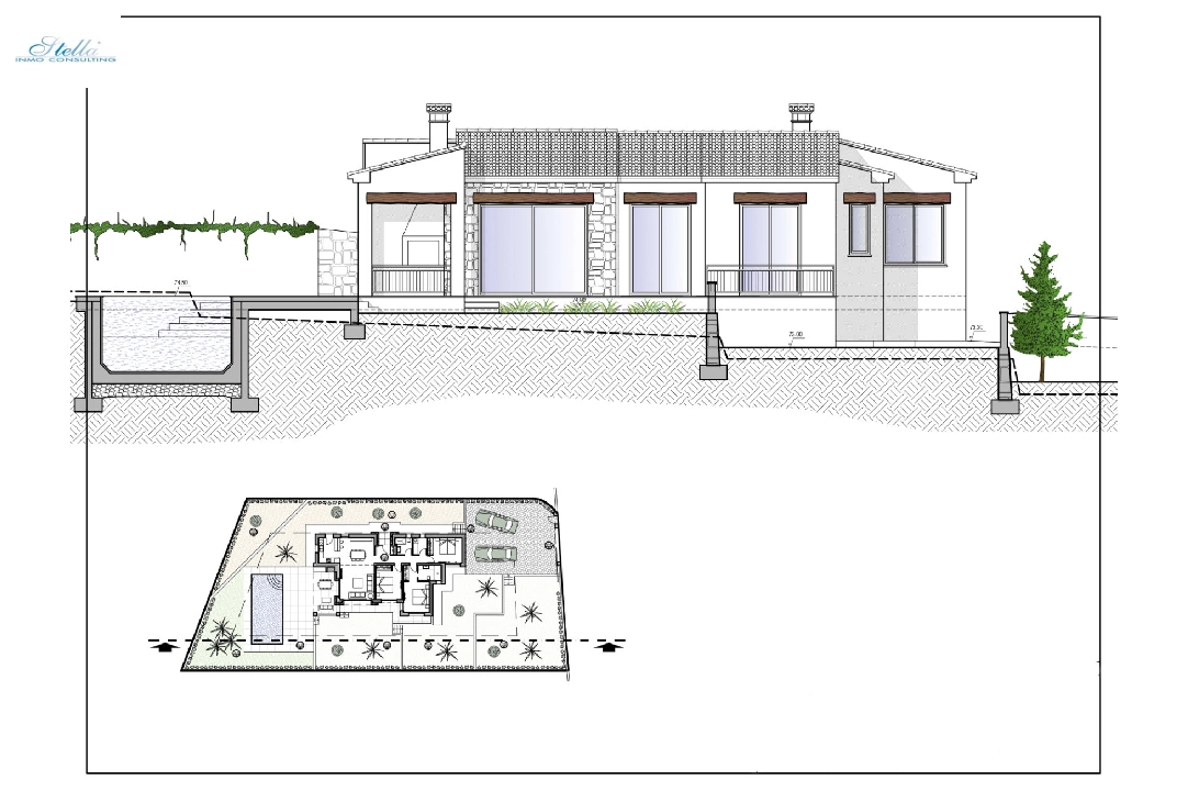 вилла in Benissa на продажу, жилая площадь 138 м², год постройки 2023, aircondition, поверхности суши 800 м², 3 спальни, 2 ванная, pool, ref.: BI-BE.H-881-3