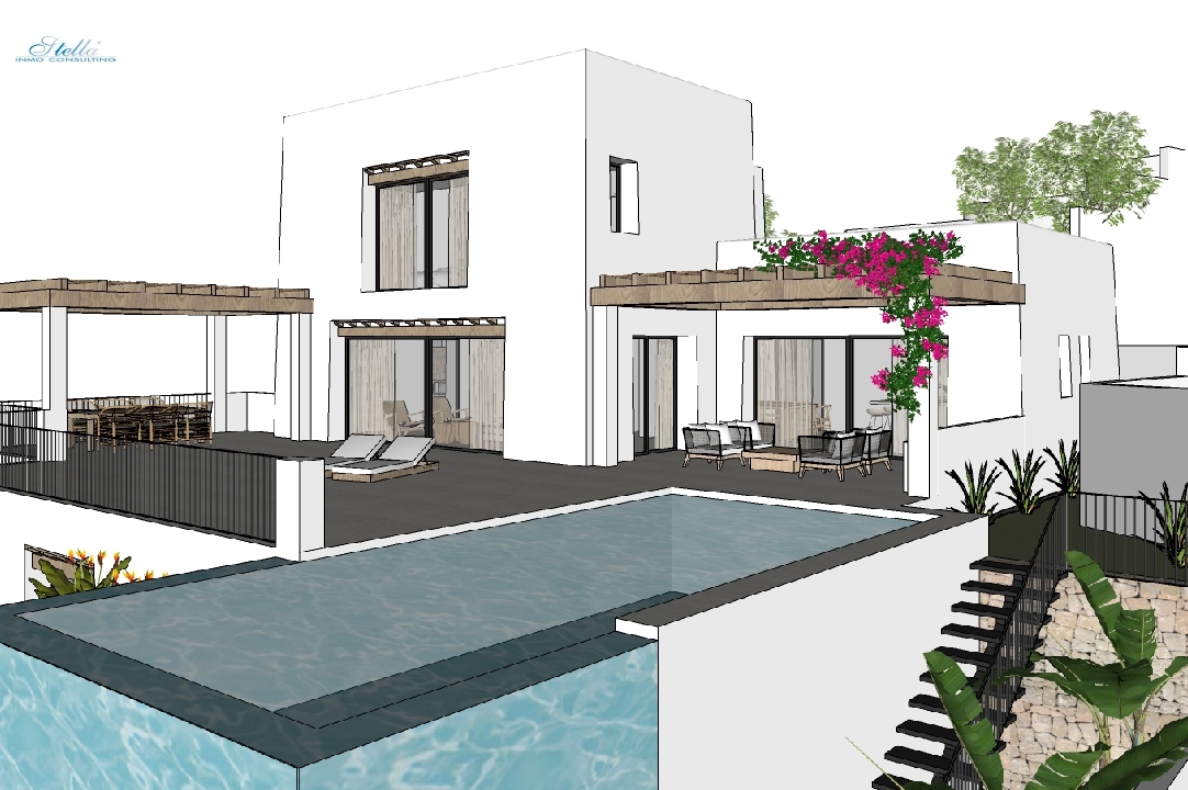 вилла in Moraira на продажу, жилая площадь 425 м², год постройки 2023, aircondition, поверхности суши 1000 м², 4 спальни, 4 ванная, pool, ref.: BI-MT.H-777-10