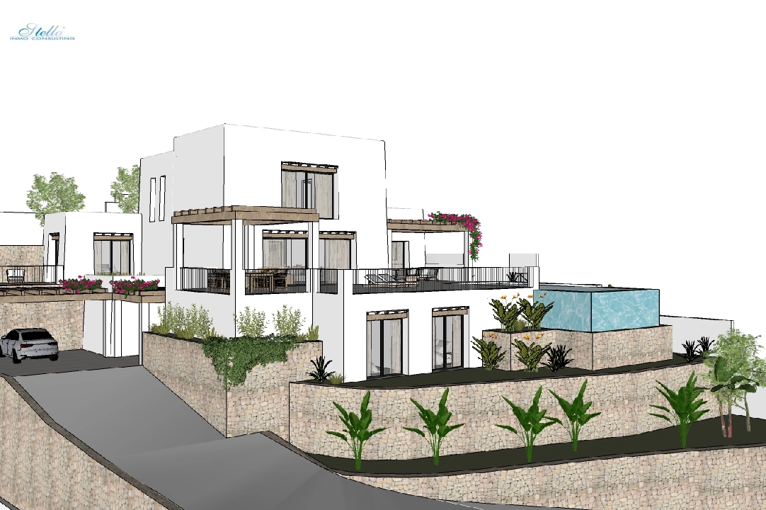 вилла in Moraira на продажу, жилая площадь 425 м², год постройки 2023, aircondition, поверхности суши 1000 м², 4 спальни, 4 ванная, pool, ref.: BI-MT.H-777-5