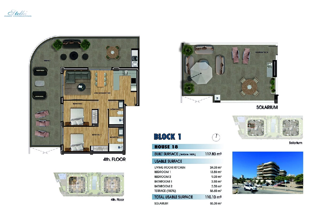 квартира на верхнем этаже in Los Arenales del Sol на продажу, жилая площадь 173 м², состояние Совершенно Новый, 2 спальни, 2 ванная, pool, ref.: HA-ADN-141-A02-14