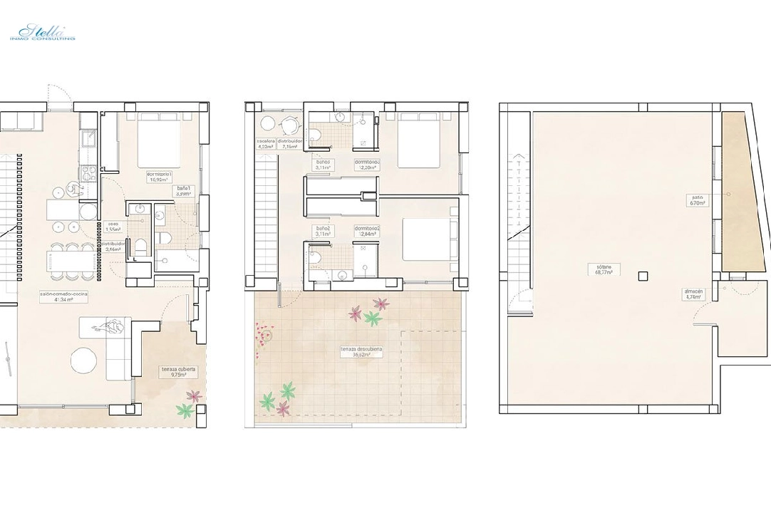 вилла in Hondon de las Nieves на продажу, жилая площадь 228 м², состояние Совершенно Новый, aircondition, поверхности суши 217 м², 3 спальни, 3 ванная, pool, ref.: HA-HNN-100-E01-9