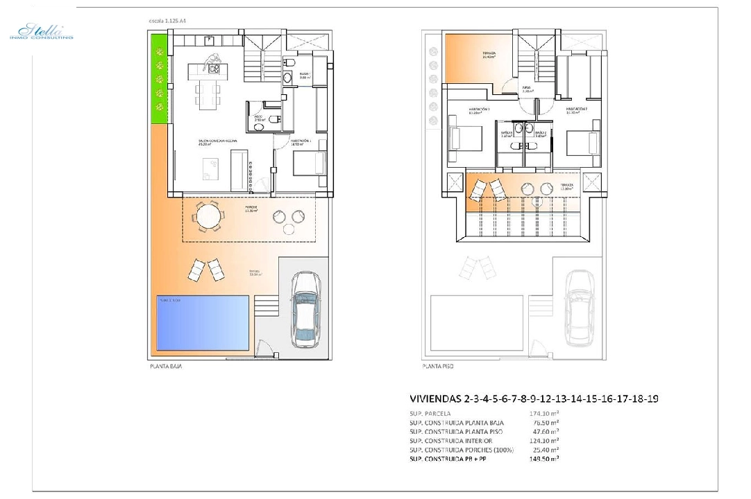 террасный дом угловой сторона in Dolores на продажу, жилая площадь 149 м², состояние Совершенно Новый, поверхности суши 174 м², 3 спальни, 3 ванная, pool, ref.: HA-DON-114-Q01-5