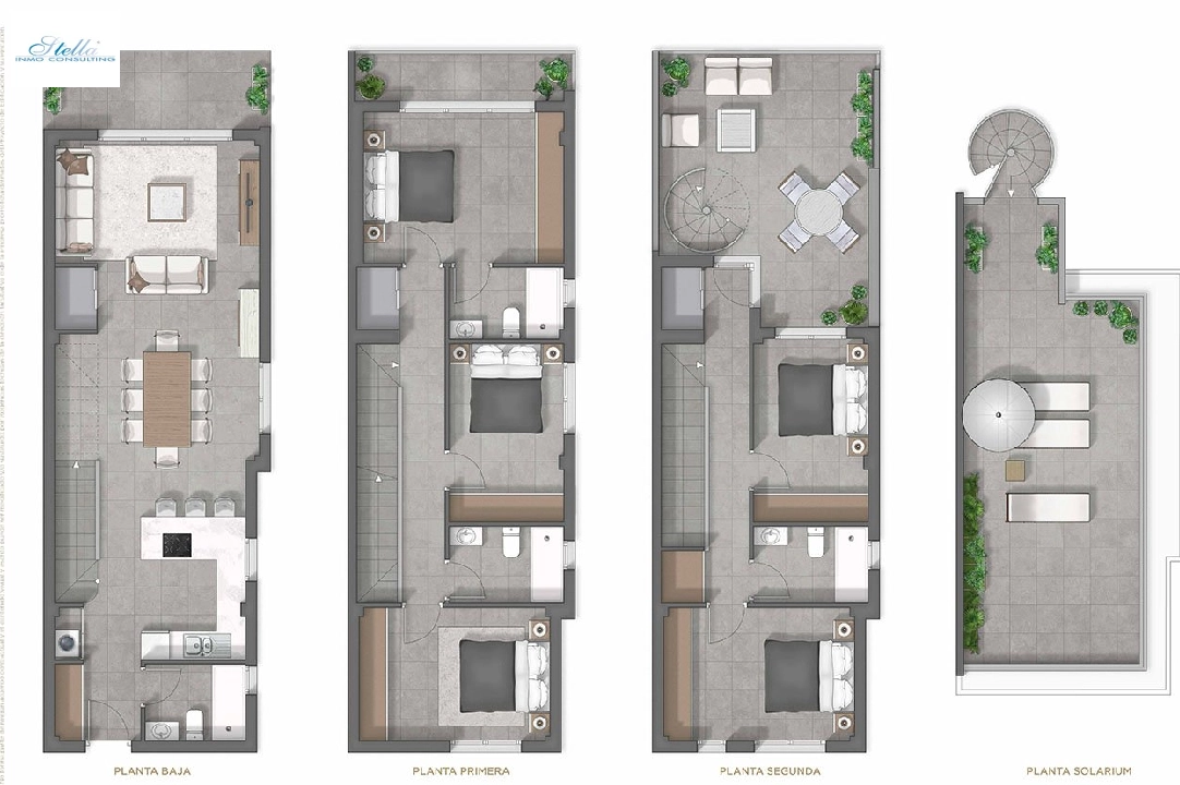 двухквартирный дом in Guardamar del Segura на продажу, жилая площадь 202 м², состояние Совершенно Новый, поверхности суши 148 м², 4 спальни, 4 ванная, ref.: HA-GUN-150-D01-12