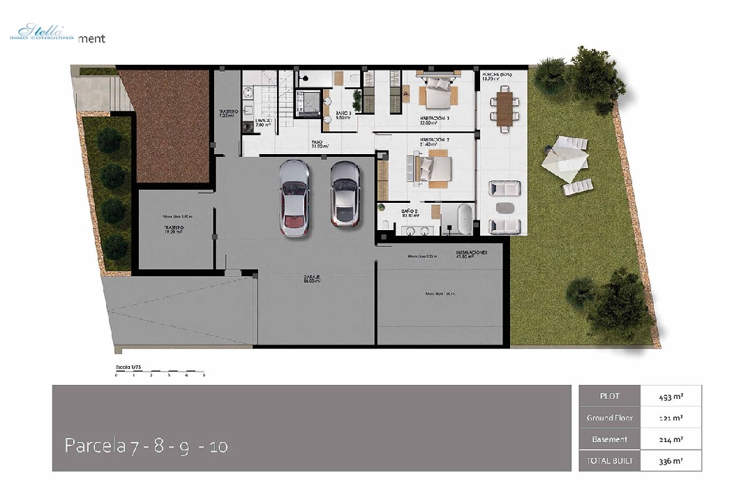 вилла in Finestrat на продажу, жилая площадь 336 м², состояние Совершенно Новый, aircondition, поверхности суши 468 м², 3 спальни, 3 ванная, pool, ref.: HA-FIN-390-E01-31