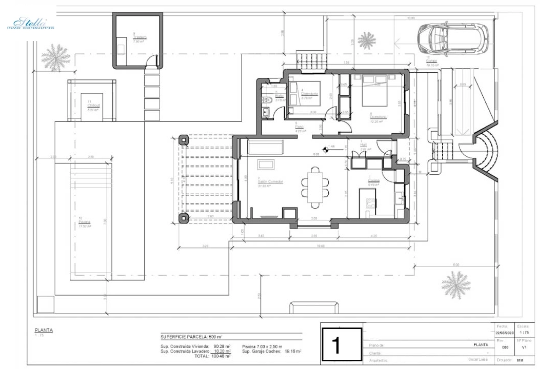 вилла in Polop на продажу, жилая площадь 107 м², aircondition, поверхности суши 509 м², 2 спальни, 1 ванная, pool, ref.: BP-7008POL-5