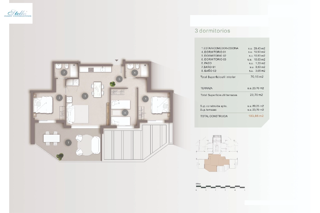 квартира in Calpe на продажу, жилая площадь 83 м², + KLIMA, aircondition, 3 спальни, 2 ванная, pool, ref.: BI-CA.A-020-15