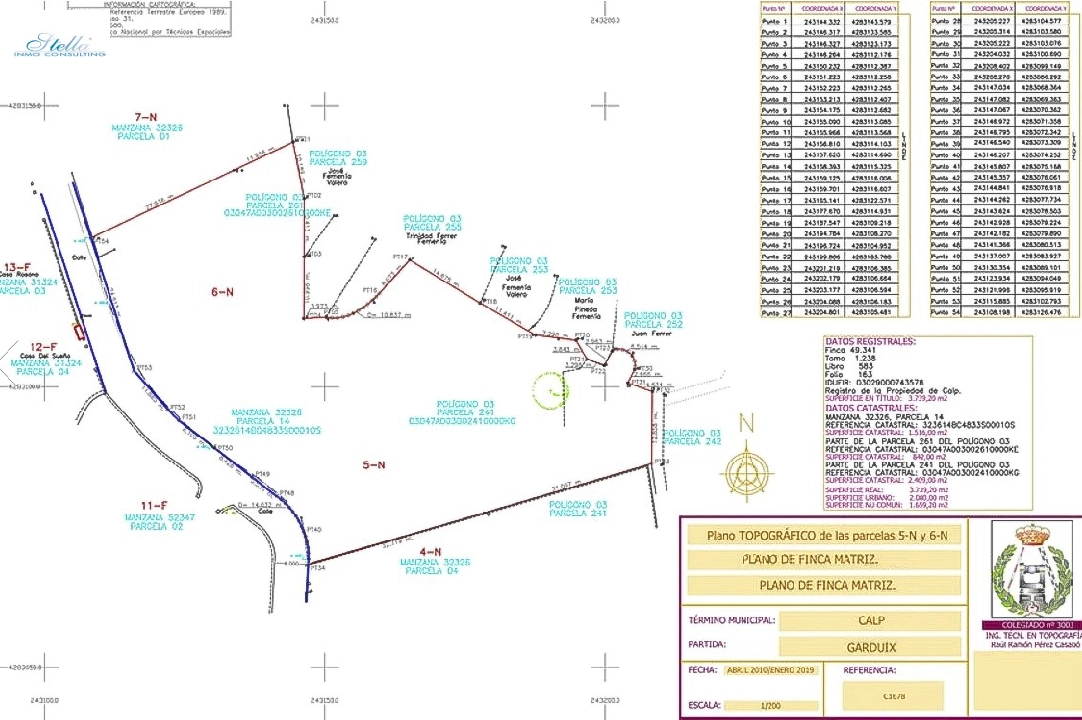 участок под строительство жилья in Calpe(Partida Garduix) на продажу, aircondition, поверхности суши 3739 м², pool, ref.: BP-4304CAL-2