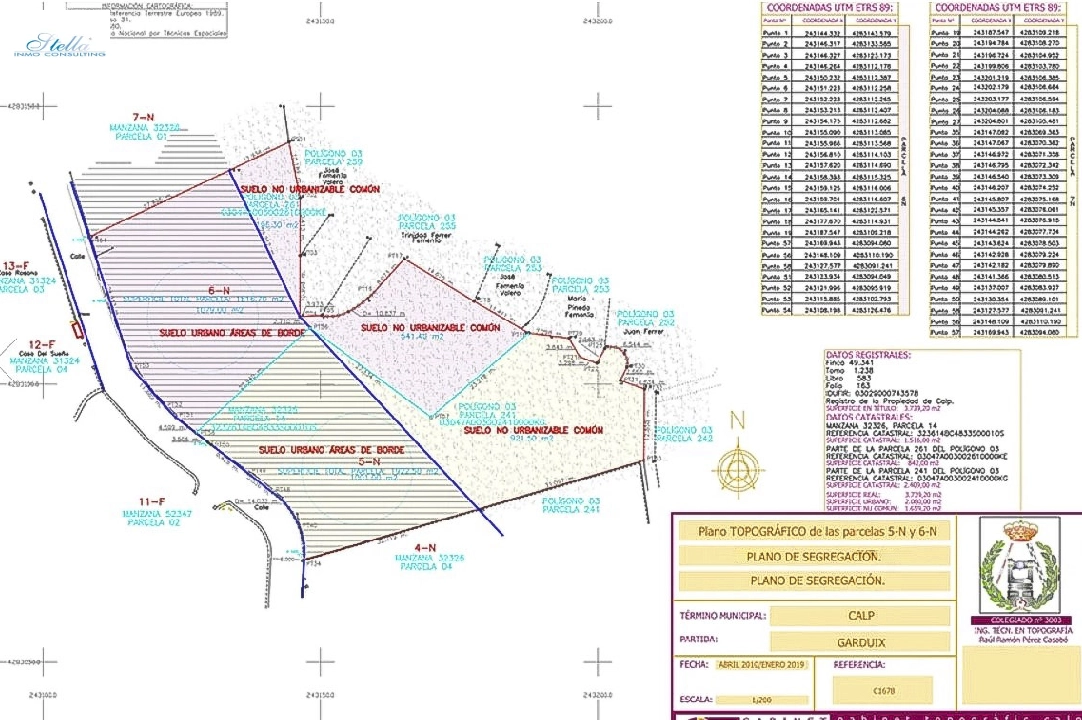 участок под строительство жилья in Calpe(Partida Garduix) на продажу, aircondition, поверхности суши 3739 м², pool, ref.: BP-4304CAL-3