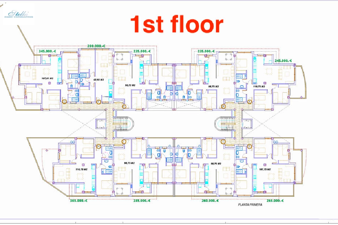 квартира in Vilajoyosa(Urb. Paraiso) на продажу, жилая площадь 63 м², aircondition, поверхности суши 63 м², 2 спальни, 1 ванная, pool, ref.: BP-7019VIL-17