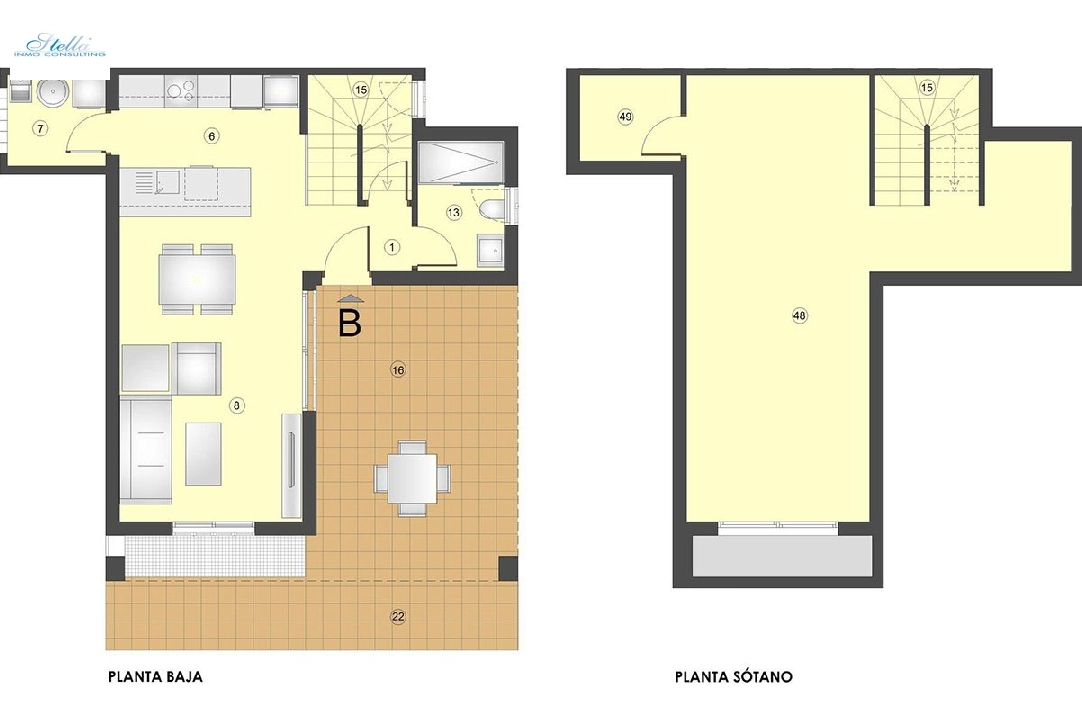 двухквартирный дом in San Juan de los Terreros на продажу, жилая площадь 228 м², состояние Совершенно Новый, aircondition, поверхности суши 251 м², 2 спальни, 2 ванная, ref.: HA-STN-150-D02-9