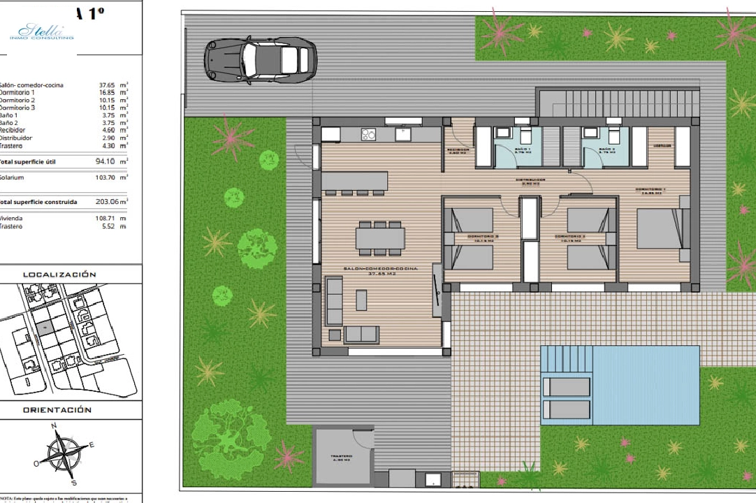 вилла in Polop(Las Lomas) на продажу, жилая площадь 203 м², aircondition, поверхности суши 400 м², 3 спальни, 2 ванная, ref.: BP-7033POL-19