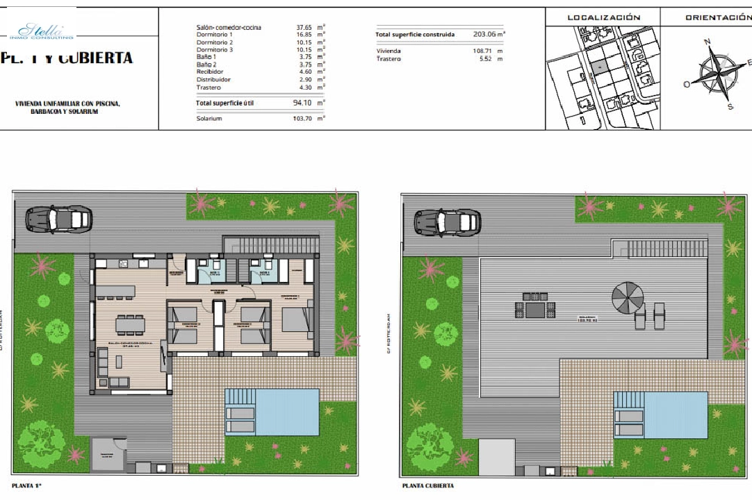 вилла in Polop(Las Lomas) на продажу, жилая площадь 203 м², aircondition, поверхности суши 400 м², 3 спальни, 2 ванная, pool, ref.: BP-7033POL-20