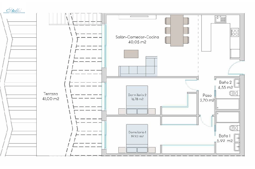 пентхаус in Finestrat на продажу, жилая площадь 221 м², состояние Совершенно Новый, 2 спальни, 2 ванная, pool, ref.: HA-FIN-313-A02-10