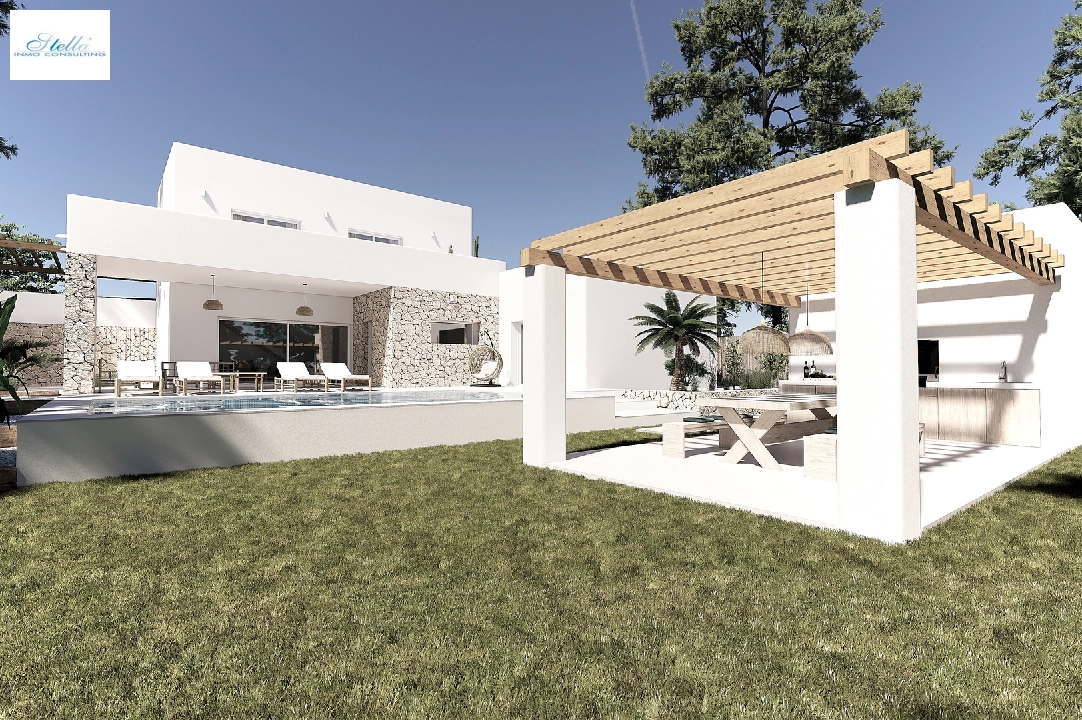 вилла in Moraira(Pinar del Advocat) на продажу, жилая площадь 190 м², aircondition, поверхности суши 800 м², 4 спальни, 4 ванная, pool, ref.: CA-H-1703-AMB-1