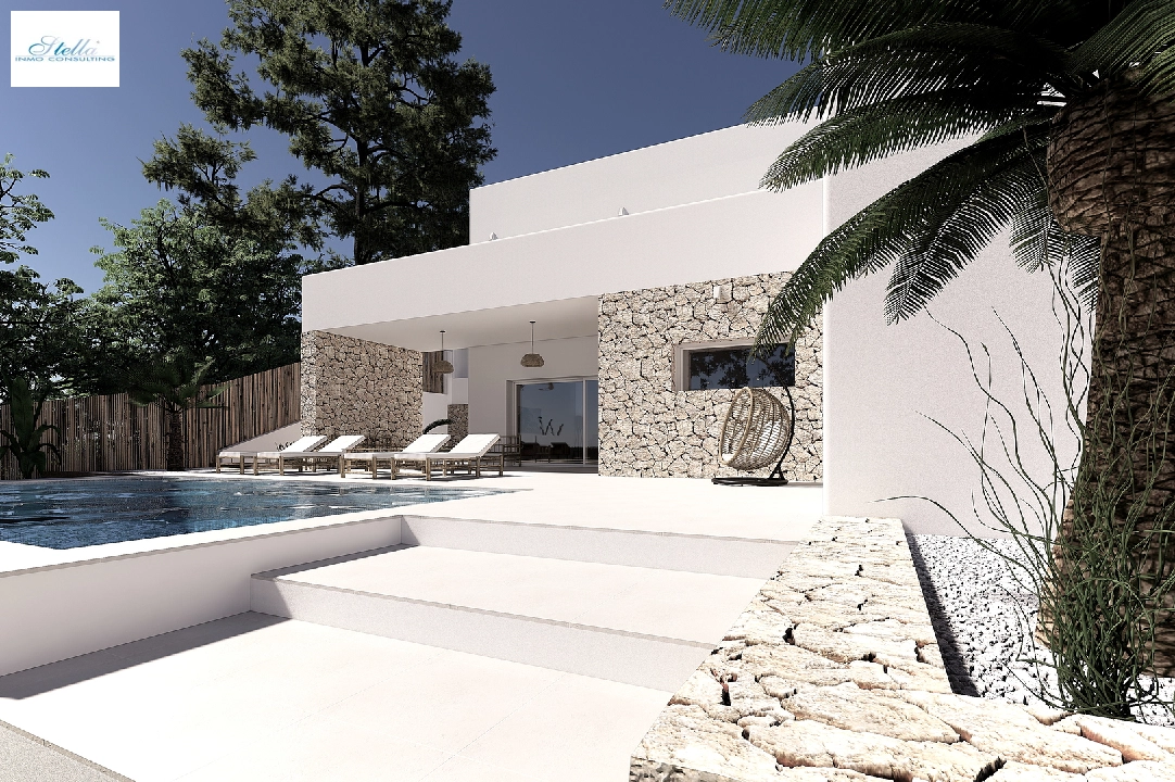 вилла in Moraira(Pinar del Advocat) на продажу, жилая площадь 190 м², aircondition, поверхности суши 800 м², 4 спальни, 4 ванная, pool, ref.: CA-H-1703-AMB-2