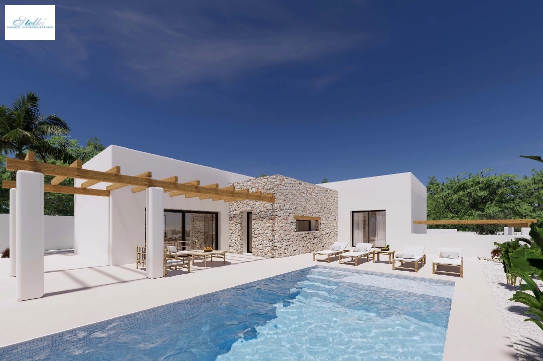 вилла in Moraira(Pinar del Advocat) на продажу, жилая площадь 196 м², aircondition, поверхности суши 800 м², 4 спальни, 3 ванная, pool, ref.: CA-H-1705-AMB-1