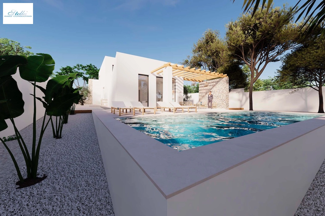 вилла in Moraira(Pinar del Advocat) на продажу, жилая площадь 268 м², aircondition, поверхности суши 800 м², 4 спальни, 3 ванная, pool, ref.: CA-H-1709-AMB-1