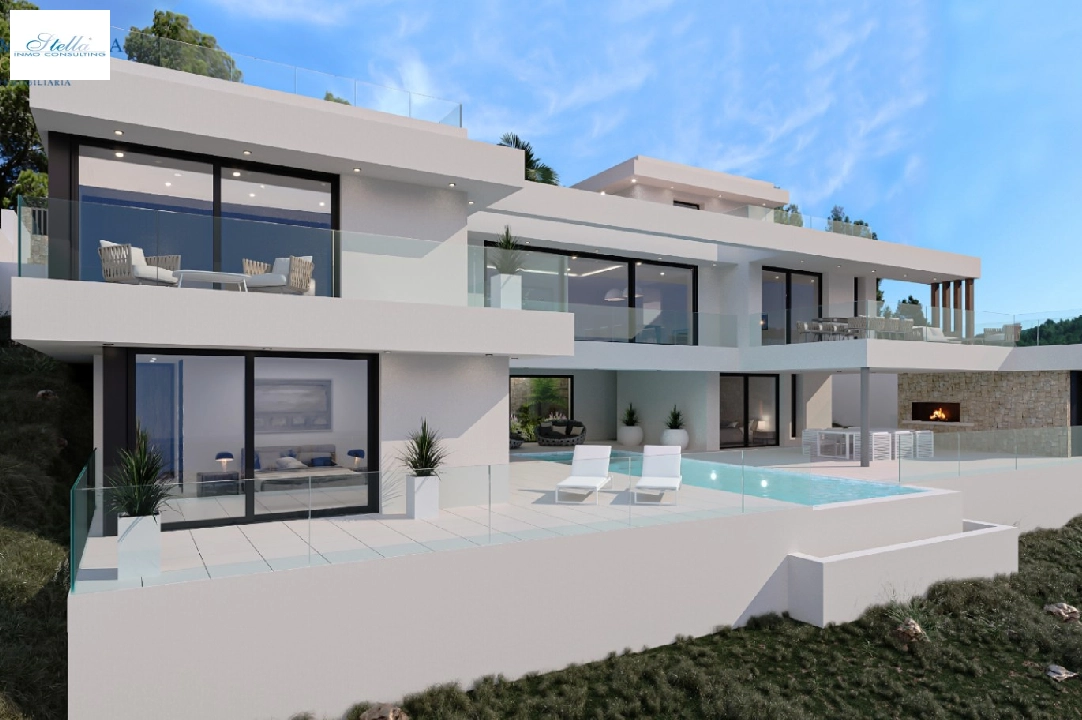 вилла in Calpe на продажу, жилая площадь 453 м², год постройки 2023, aircondition, поверхности суши 1013 м², 4 спальни, 4 ванная, pool, ref.: MV-2506-2