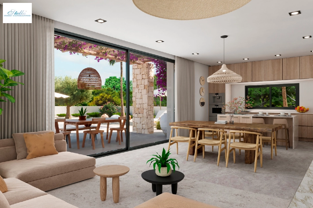 вилла in Denia(Marquesa 4) на продажу, жилая площадь 120 м², год постройки 2025, состояние Как новый, + Центральное Отопление, aircondition, поверхности суши 1085 м², 3 спальни, 2 ванная, pool, ref.: UM-UV-HEBE-8