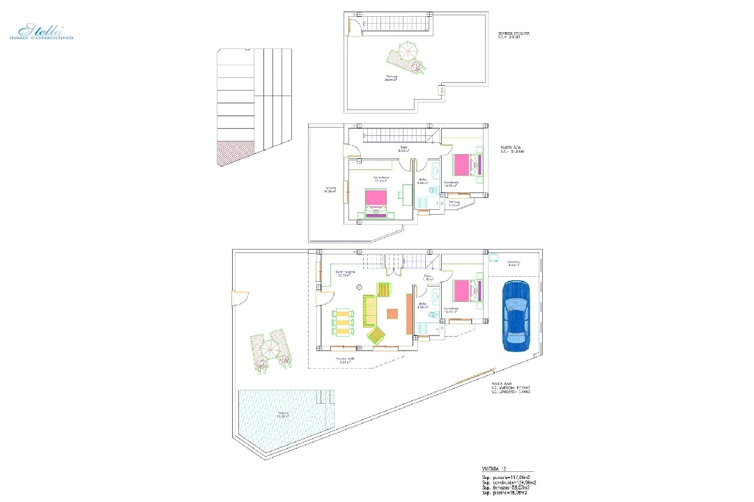 вилла in San Pedro del Pinatar на продажу, жилая площадь 158 м², состояние Совершенно Новый, поверхности суши 129 м², 3 спальни, 2 ванная, pool, ref.: HA-SAN-115-E01-19