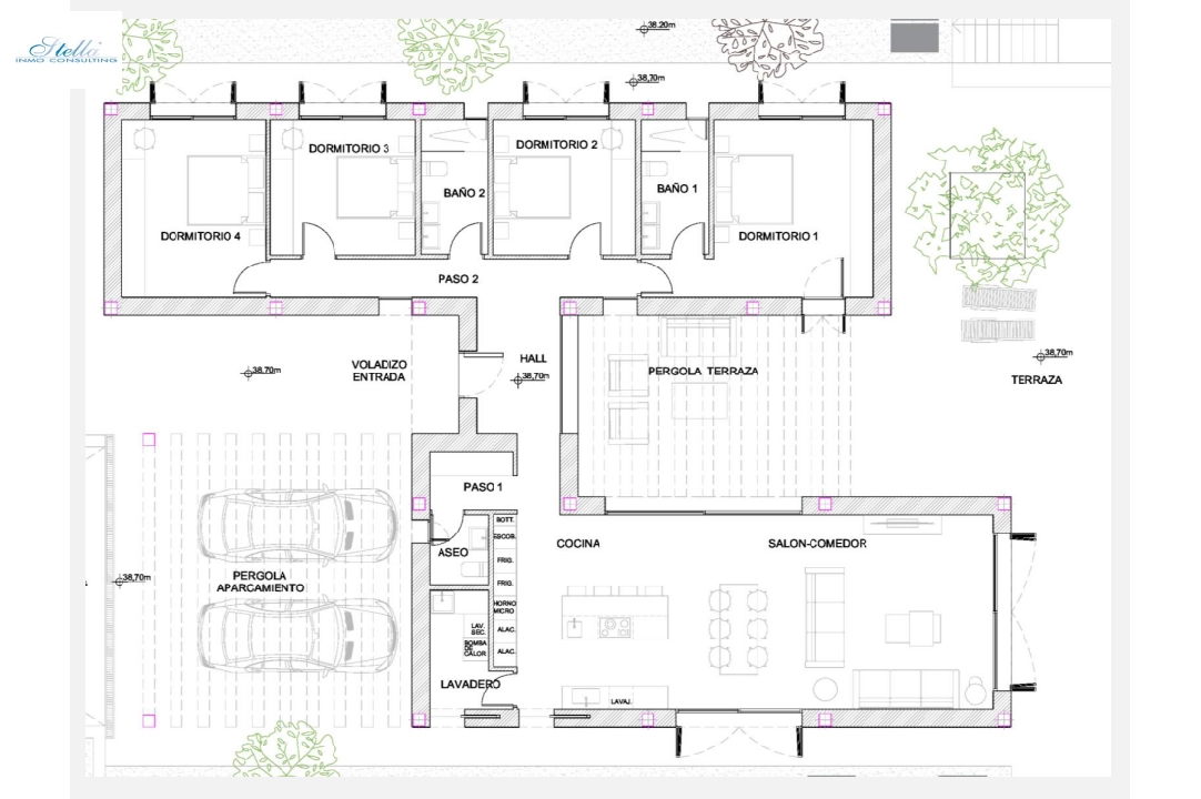 вилла in Moraira(La Sabatera) на продажу, жилая площадь 213 м², aircondition, поверхности суши 971 м², 4 спальни, 2 ванная, pool, ref.: BP-4306MOR-7