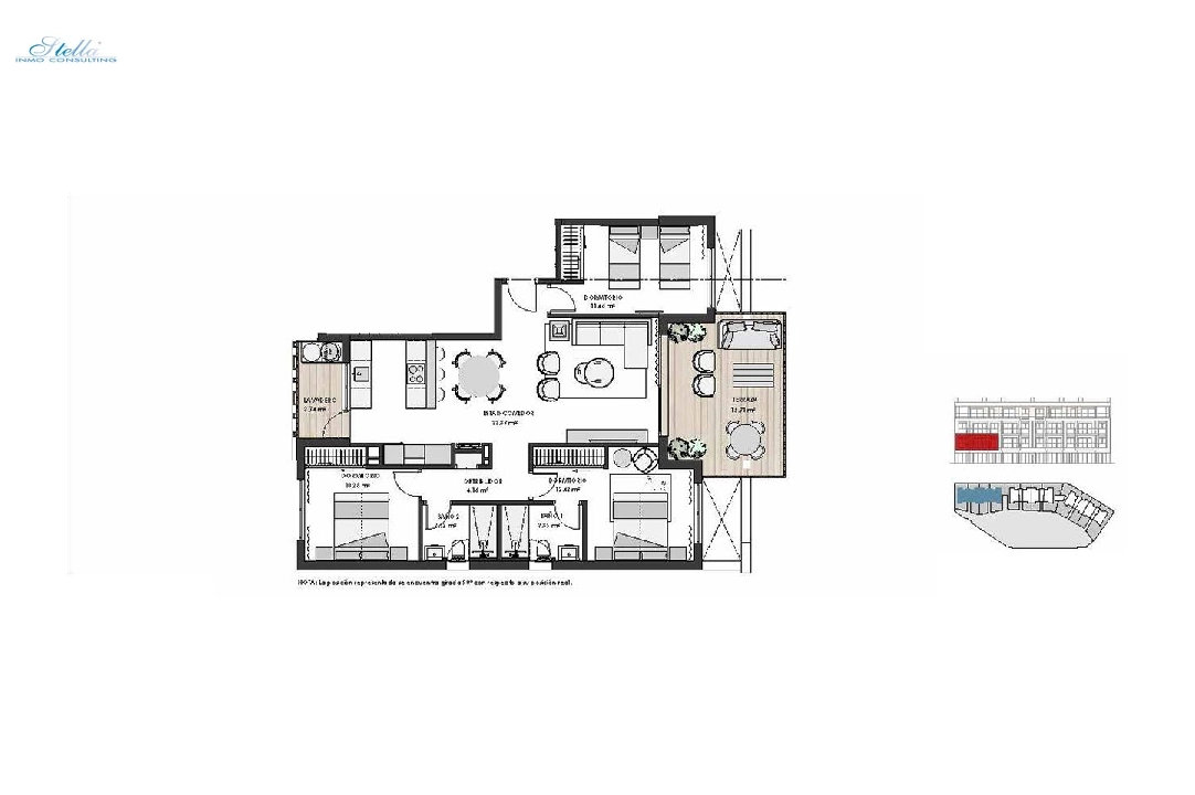 квартира на верхнем этаже in Los Alcazares на продажу, жилая площадь 125 м², состояние Совершенно Новый, 3 спальни, 2 ванная, pool, ref.: HA-LAN-450-A02-10