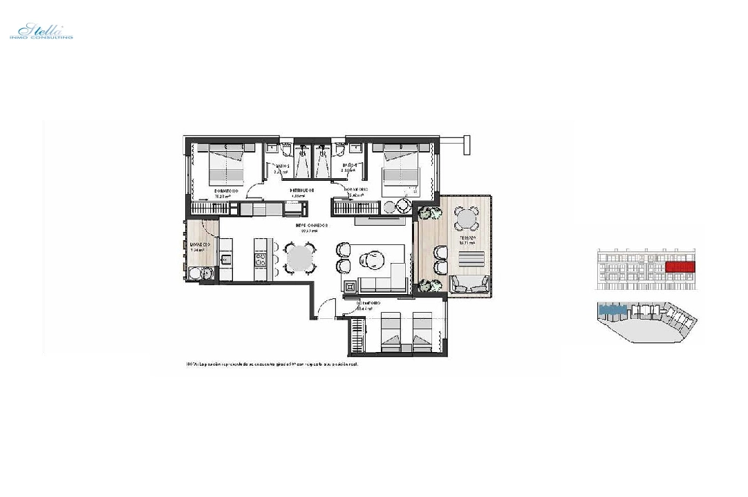 квартира на верхнем этаже in Los Alcazares на продажу, жилая площадь 125 м², состояние Совершенно Новый, 3 спальни, 2 ванная, pool, ref.: HA-LAN-450-A02-7